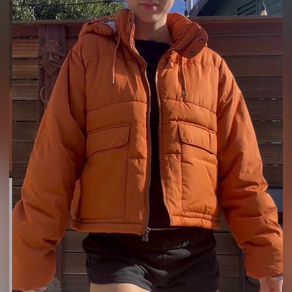Pilcro x Anthro cropped puffer jacket